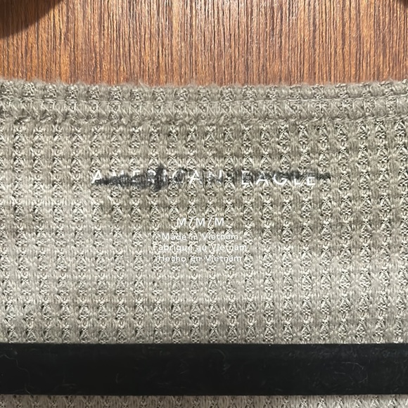 NWOT American Eagle Camo Waffle Long Sleeve - Picture 3 of 6